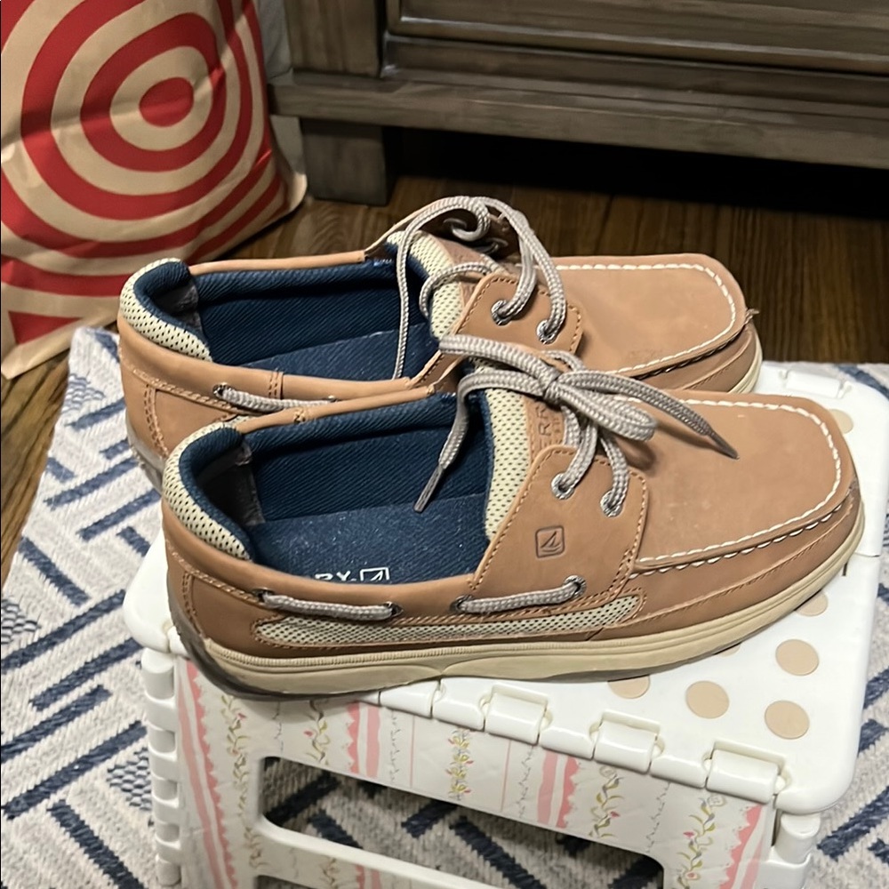 Sperry Tan and Cream Moccasins Classic Leather Style